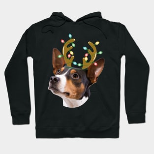 Rat Terrier Reindeer Christmas Dog Hoodie